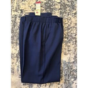 VTG Joan Walters  Women Pants Elastic Waist H Size 10 Navy NWT Made In USA
